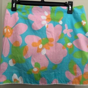Lilly Pulitzer Pink and Green A-Line Skorts Resort Wear